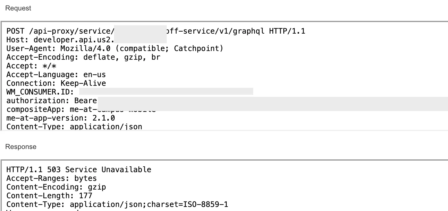 ユーザーが商品をカートに追加しようとした際に発生したHTTP503レスポンス