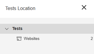 Tests location画面